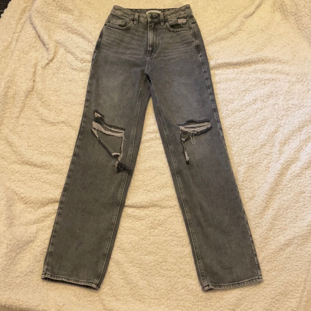 Black/grey washed jeans• size 24